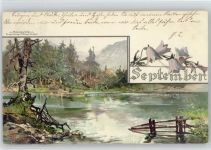Serie Monatsgrüsse "September" Guggenberger, T. Künstlerkarte