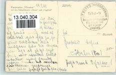 25826 W2252 Sankt Peter-Ording 1941 Foto AK Kurpension Miramar AK kl. Einriss