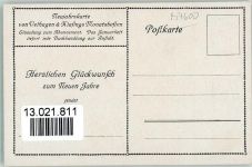 Neujahr - Heimfahrt mit einem Pferdegespann Gemälde von Messerschmitt Velhagen & Klasings