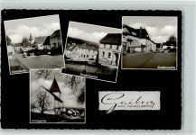 69251 W6901 Gaiberg , Baden 1965 Foto AK Versch. Straßenpartien, Kirche, gute Erhaltung AK