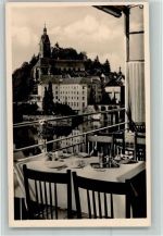 W7887 Laufenburg , Baden Hotel Rebstock Ortsansicht gedeckter Tisch