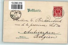 W7710 Donaueschingen Schützenbrücke - sign C. Münch - Künstlerkarte, Litho Elchlepp 1898 Gebrauchsspuren