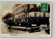 Paris Inondation 1910 - Les autorites visitent les sinistres AK Hochwasser Foto AK