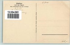 W6300 Gießen , Lahn Auf der Bach Kohlezeichnung sign. K. Winkel Winkel, K. Künstlerkarte