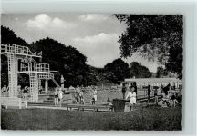 32825 W4933 Blomberg , Lippe 1955 - Schwimmbad , gute Erhaltung AK