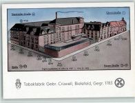 W4800 Bielefeld Tabakfabrik Gebr. Crüwell, Gute Erhaltung AK Fabrik