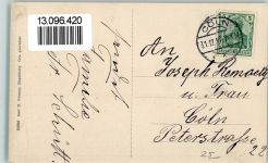 W5021 Köln Altstadt-Nord 103 Passepartout Imitation - Neujahr - Verlag Odemar 10068 AK Städteglückwunsch 1911 Gebrauchsspuren