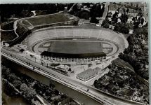 W8900 Augsburg , Bay Cekade Luftbild - Rosenau Stadion AK Stadion 1955 Foto AK