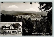 61479 W6246 Schloßborn Foto AK Gasthof Pension "Frankenbach", gute Erhaltung AK