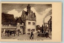 Gross Salze 1927 - Marktplatz im Jahre 1756 700 Jahrfeier