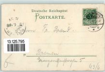 Panzerschiff Aegir, Litho , sign Giehl AK Marine 1898 Gebrauchsspuren