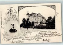 Kronprinz Wilhelm als Student und Villa AK Adel Kronprinz Wilhelm 1902