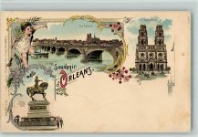 45000 Orleans 1898 Lithographie Gruss aus - AK