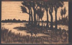 Landschaft AK Holzkarte
