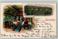 Betrieb Kromrey & Söhne AK Speisewagen 1906 Gebrauchsspuren