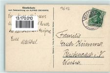 08393 O9612 Meerane Künstlerkarte Alt-Meerane Friedrichstraße Plan sign