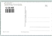 88179 W8999 Oberreute , Allgäu - Fremdenpension Buhmann-Struhler
