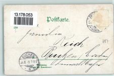 150. Geburtstag Lithographie sign. Gustav Kilb AK Goethe 1899 Gebrauchsspuren