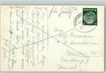 Hamburg-Helgoland Seepost 21.7.36 Schiffspoststempel