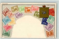 Westaustralien Briefmarken Collage Prägedruck
