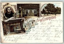 O4600 Lutherstadt Wittenberg Gruss aus Lutherstube Luther Eiche ( Bäume ) AK Luther 1899 Lithographie