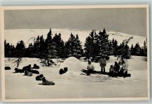 Labrador - Auf Missionsreise mit Hundeschlitten vorm Schneehaus