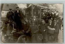 Festwagen Traktor 1. Mai Ziehharmonika Privatfoto AK