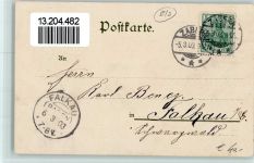 67700 Saverne 1903 Lithographie Gruss aus - Postamt, Bahnhofstrasse, AK