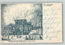 W7000 Stuttgart Brand des Hoftheaters 1902 , Feuerwehr, gute Erhaltung AK Feuer 1902