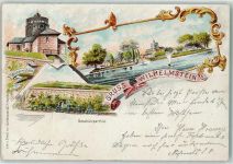 31515 W3050 Wunstorf 1899 Gebrauchsspuren Burg Wilhelmstein Geschütze Bahnpoststempel