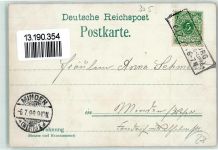 31515 W3050 Wunstorf 1899 Gebrauchsspuren Burg Wilhelmstein Geschütze Bahnpoststempel