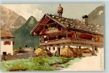6212 Pertisau Künstlerkarte Fischerhaus sign. P. Schmate