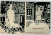 W3424 St. Andreasberg Hauptmann v. Köpenick , Stiefel , Zwerg K Schneeskulptur