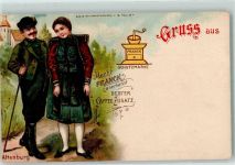 Werbung Franck Kaffee Zusatz Serie Nationaltrachten Nr. 9 Kaffee 1900