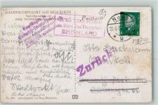 An Bord des Dampfers Rheinland 1931 Schiffspoststempel