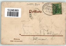 01945 O7801 Sedlitz 1900 Gebrauchsspuren Pechhütte Gasthaus Bahnpost Dresden-Bogenbach Zg. 482 Lithographie