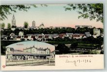 86316 W8904 Friedberg , Bay - Vom Steinernen Kreuz Bahnhof Kirche Turm