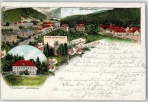 99885 O5806 Luisenthal , Thür 1899 Gebrauchsspuren Stutzhaus Bad Luisental Forsthaus Langenburg Bahnpost Gotha- Grafenroda Zg. 547 Lithographie