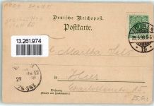 50667 W5000 Köln Deutz 105 1898 Gebrauchsspuren Gasthaus Aschinger's Bierquelle Bierfuhrwerk Lithographie