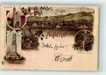 77855 W7590 Achern , Baden 1899 Gebrauchsspuren Nikolaus-Kapelle Allerheiligen Wasserfälle Lithographie #Leim löst sich