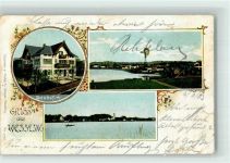82234 W8031 Weßling , Oberbay Gebrauchsspuren Seehof Weßlinger See Lithographie