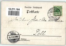 64711 W6120 Erbach , Odenw 1899 Künstlerkarte Kirche Turm Wappen Rot Sterne Hörner sign. Consee