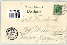 Gruss aus dem Speisewagen Jugendstil AK Speisewagen 1899