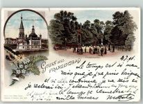 Frantiskovy Lazne Franzensbad 1896 Lithographie Russische Kirche Parkplatz