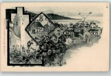 78343 W7766 Horn , Baden 1898 Künstlerkarte Gasthaus Hirsch sign. Otto Leiber
