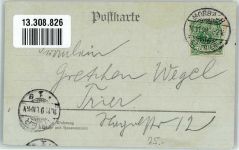 54497 W5552 Morbach , Hunsrück 1899 Mondschein Kirche St. Anna