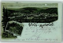 Marianske Lazne Marienbad 1899 Lithographie / Mondschein Waldquelle