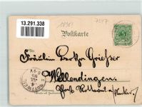 72160 W7240 Sulz am Neckar 1895 Gebrauchsspuren Lithographie