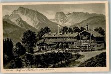 83471 W8240 Obersalzberg Künstlerkarte Pension Moritz m. Hochkalter u. Reiteralpe
