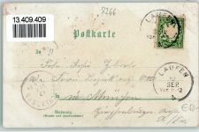 83410 W8229 Laufen , Salzach 1902 Gebrauchsspuren Gruss aus - Litho, Kloster, Marktplatz AK